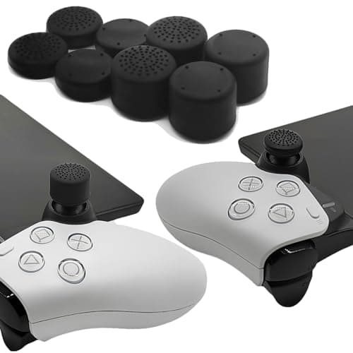 GIOPUEY Joystick Thumb Stick Grips Cap Compatible with PlayStation Portal Remote Player, 8 Pack Silicone Thumb Grip Caps Joystick Caps Protective Case Cover, Soft Anti-Slip - black