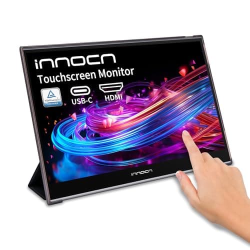 INNOCN - 15.6" Portable Monitor, FHD 1080P Laptop Touchscreen, USB C, HDMI, Travel External Display, Second Monitor for MacBook Windows, Tablets, Android Chrome