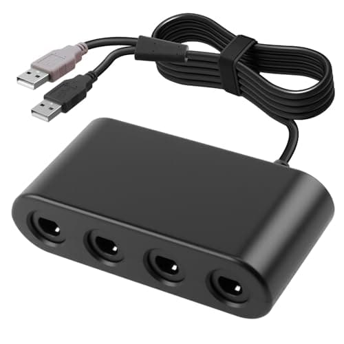 Jesiah 4 Port Controller Adapter for GameCube Switch Wii U PC