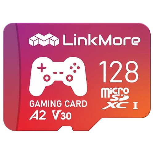 LinkMore 128GB Gaming Micro SDXC Card, A2, UHS-I, U3, V30, Class 10, Read Speed Up to 160 MB/s, Write Speed Up to 100 MB/s, SD Adapter Included (XV23 PRO)