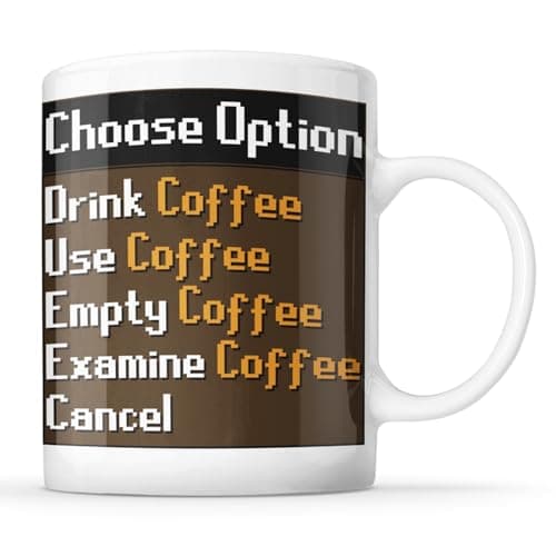 McMug - Retro Gaming Coffee Options Mug Funny Gamer Gift, Ceramic, 11fl.oz.