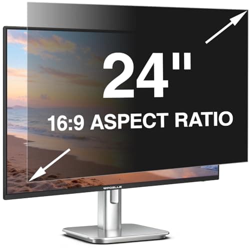 Pozlle 24 Inch Computer Privacy Screen Filter for 24" 16:9 Monitor