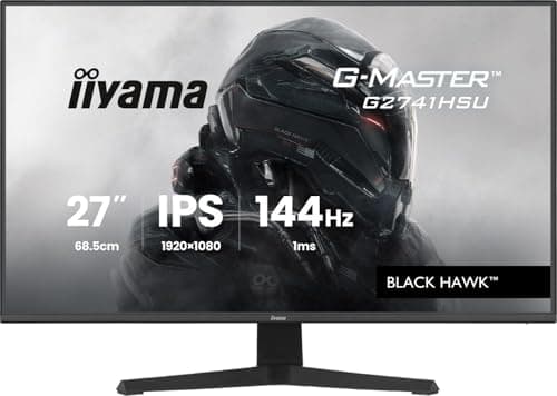 iiyama G-Master G2741HSU-B1 27 inch144Hz HD Gaming Display, 1ms (MPRT) IPS LCD with Adaptive Sync, 1920 x 1080, HDMI/DP