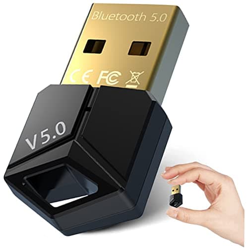 Bluetooth 5.0 Adapter, Mini USB Bluetooth Dongle Audio Transmitter Receiver Supports Win 7/8/8.1/10, Wireless Bluetooth Adapter for PC/Headset/Speakers/Keyboard/Printers
