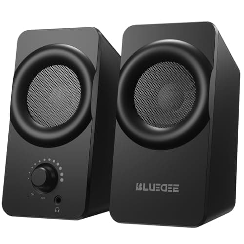 Bluedee PC Speakers for Desktop, Dual Driver Computer Speakers, RGB Lights