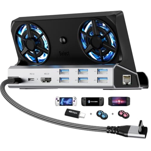 YCE12-in-1 Steam Deck Dock for ROG Ally X, Steam Deck, Legion Go, Switch