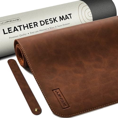 90x40cm Leather Desk Mat Large Mouse Mat XXL Gaming Desk Pad Long (Brown)