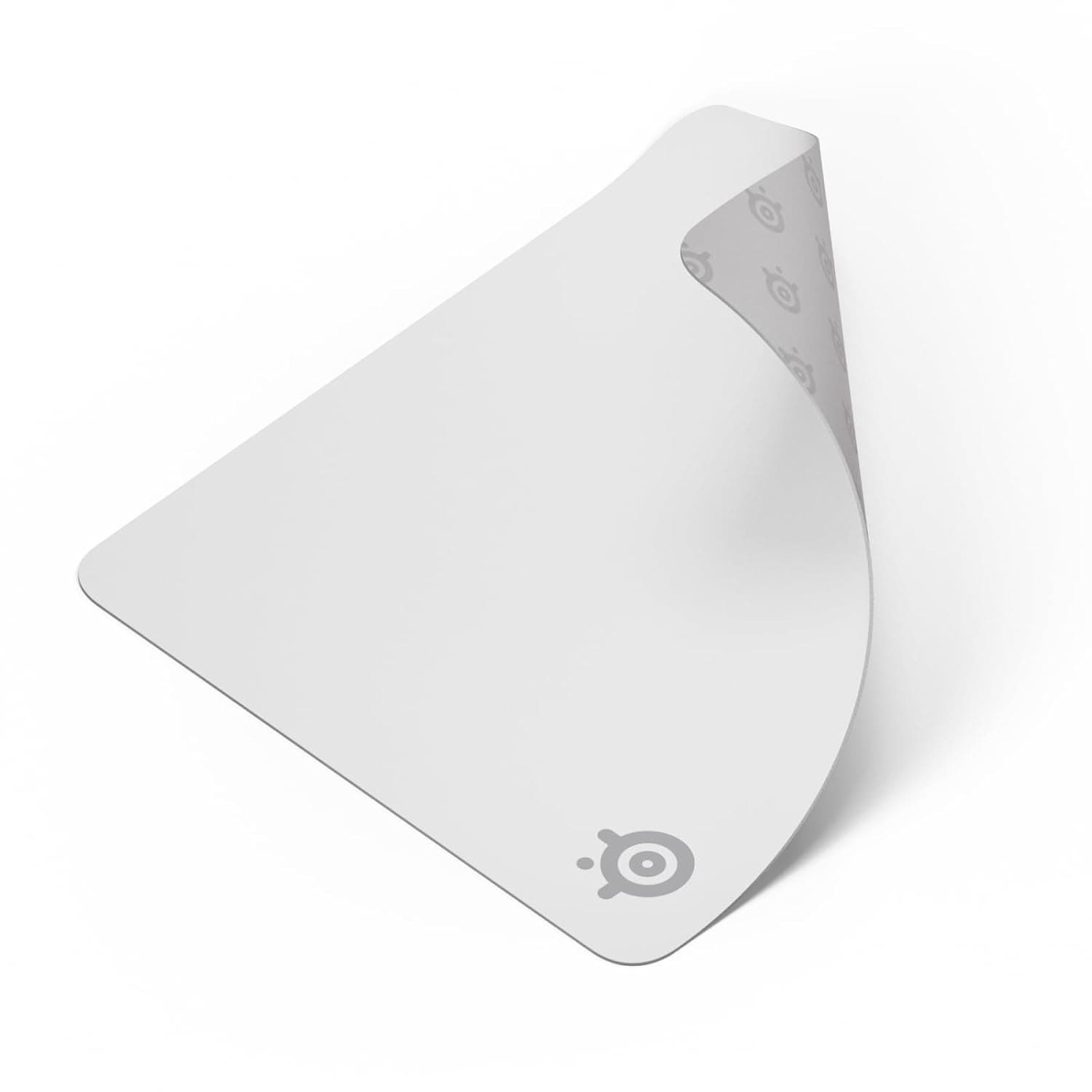 SteelSeries QcK Large Gaming Mousepad - White - Non-Slip Silicone Rubber Base - Peak Tracking and Stability - Optimized for Gaming Sensors - 450 mm x 400 mm - FPS, MOBAs, RTS, MMO