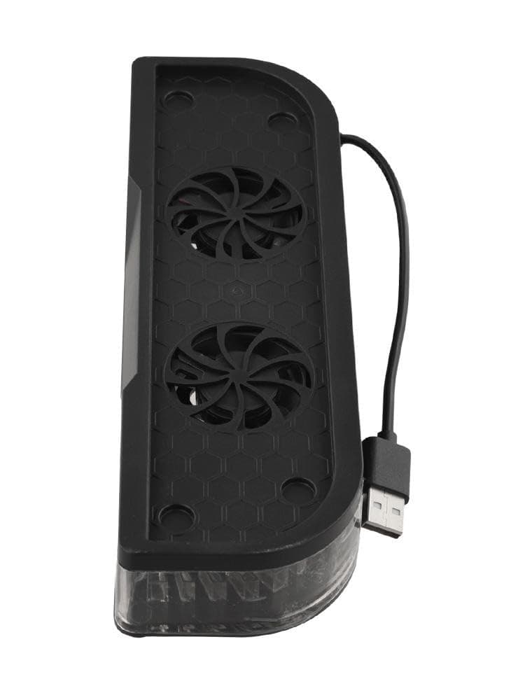 JoyousMall Cooling Stand for Nintendo Switch 2 with Heatsink, RGB for lighting & Game Card Slot, USB 2.0 Charging Dock, Compact ABS Console Holder, Black