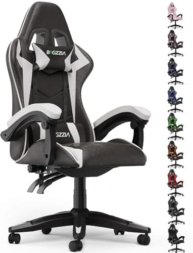 Bigzzia Gaming Chair Reclining PC Chair Ergonomic Design with Cushion