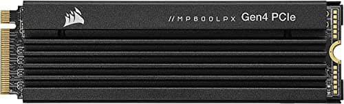 Corsair MP600 PRO LPX 2TB M.2 NVMe PCIe x4 Gen4 SSD - Optimised for PS5 (Up to 7,100MB/sec Sequential Read and 6,800MB/sec Sequential Write Speeds, High-Speed Interface, Compact Form Factor), Black