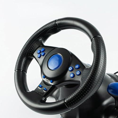 BEAZOOM USB Gaming Steering Wheel with Vibration for Switch, for 360/One, for PS3, PC, Ergonomic ABS Racing Controller with Pedals
