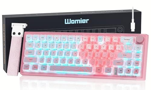 Womier 60% Percent Keyboard Pink Mechanical QMK/VIA Gaming Keyboard