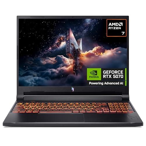 Acer Nitro V16 AI ANV16-42 Gaming Laptop - AMD Ryzen AI 7 260, 16GB, 1TB SSD, NVIDIA GeForce RTX 5070, 16" WUXGA 180Hz, Windows 11, Black