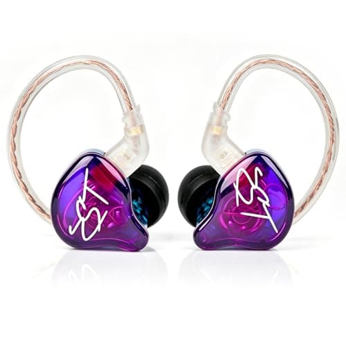 Yinyoo KZ ZST In ear Monitors 1BA+1DD Wired Earphone IEM(Purple, No mic)