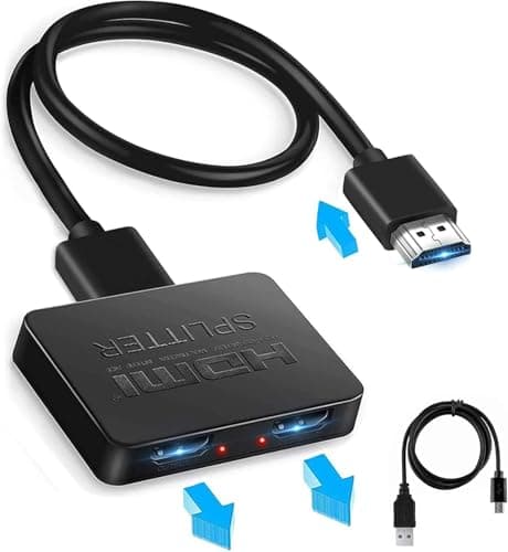 befen HDMI Splitter 1 in 2 Out 4K 1080P 3D with HDMI Cable
