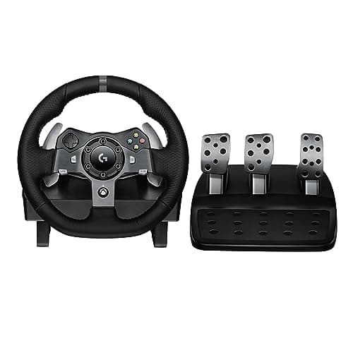 Logitech G G920 Driving Force Racing Wheel and Floor Pedals | Real Force Feedback, Stainless Steel Paddle Shifters, Steering Wheel Cover for Xbox Series X|S, Xbox One, PC, Mac - Black