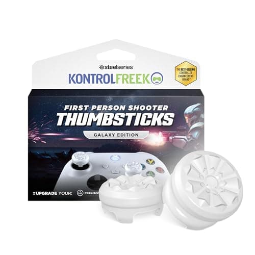 KontrolFreek Thumbsticks Galaxy FPS for Xbox One and Xbox Series X Controller | 2 Performance Thumbsticks | 1 High-Rise, 1 Mid-Rise | White