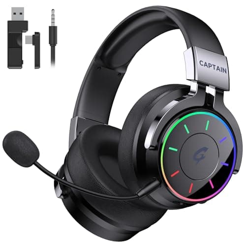 Gvyugke 2.4GHz Gaming Headset Wireless for PC PS5 PS4 Switch Mac, Tri-mode