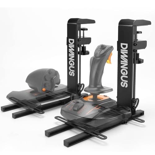 DIWANGUS Foldable HOTAS Desk Mounts for Flight Stick and Throttle, 2 Pack