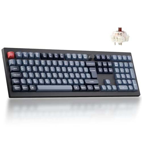 Keychron V6 Max Full-Size Wireless Custom Mechanical Keyboard - Gateron Brown Tactile Switch, QMK Programmable, 2.4 GHz/Bluetooth Connectivity (UK Layout) Compatible with Mac Windows Linux - Black