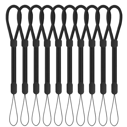 FgofhFu Phone Hand Wrist Strap Lanyard for Cellphone,Mobile Phone,Camera,GoPro, PSP, Flashlight,Keys, Keychains, USB Flash Drives and More Device (Black 10Pcs)