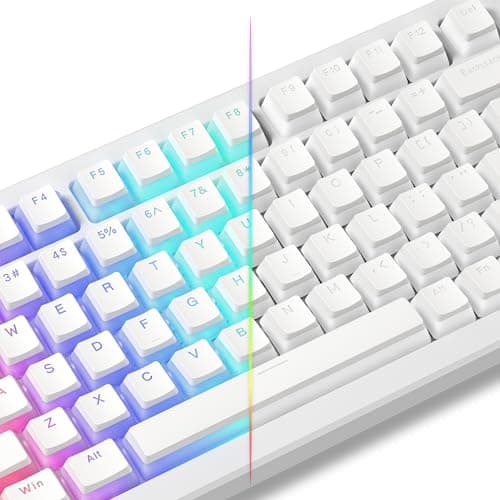 LQXQ Pudding Keycaps PBT, 130 Keys, Shine Through, OEM Profile