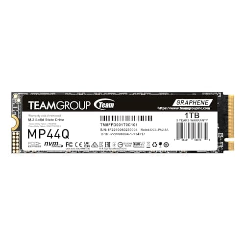 TEAMGROUP MP44Q SLC Gen 4x4 M.2 2280 PCIe 4.0 Cache with NVMe for Laptop and Desktop and NUC and NAS SSD Read/Write Speed up to 7400/6200MB/s TM8FFD001T0C101