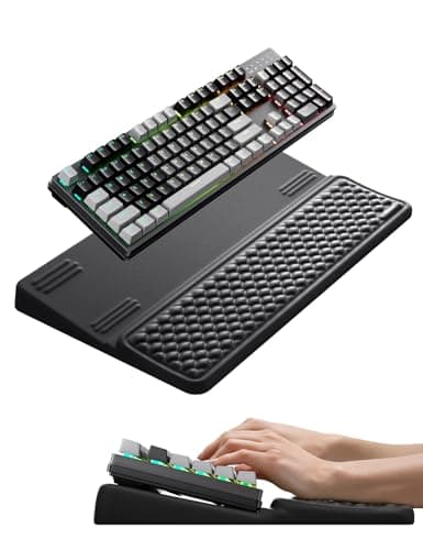 Vaydeer Keyboard Stand with Wrist Rest, Memory Foam, Black
