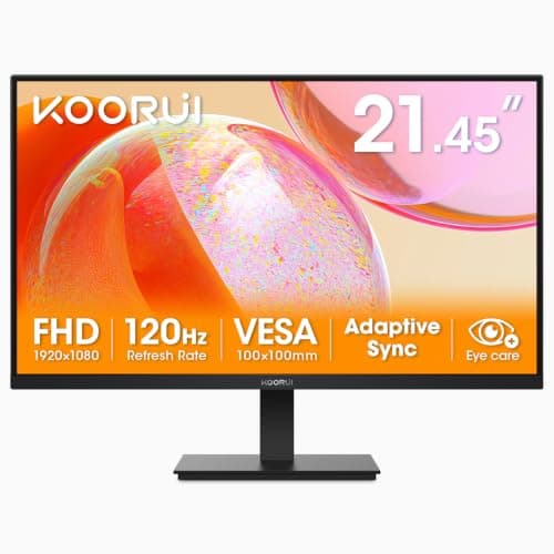 KOORUI 22 Inch 120Hz Monitor, FHD 1080P, VA, Adaptive Sync, Eye Care