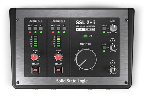 Solid State Logic SSL 2+ MKII Audio Interface | Four Balanced Outputs, and Class-Leading Mic Preamps