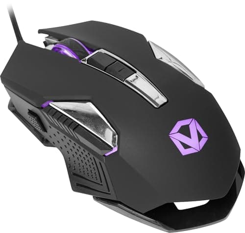 Vibox RGB Gaming Mouse V2, 6400 DPI Optical Sensor, LED Backlight, Ergonomic Design, Black