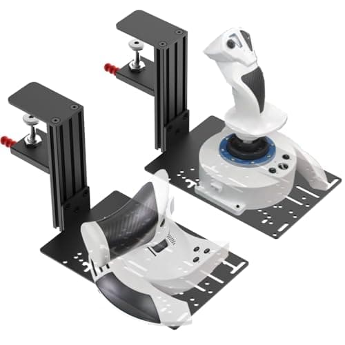 Desk Mount Compatible with Thrustmaster T - Flight Hotas One, T - Flight Hotas 4, T - Flight Hotas X, T.Flight Stick X, Sol-R2 HOSAS, Farmstick, TCA Quadrant Boeing Edition and so on (2 Pack)