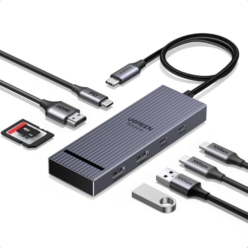UGREEN USB C Hub, 8-in-1 4K@60Hz HDMI to USB-C Multiport Adapter
