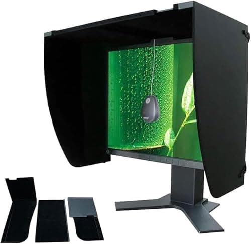 HJJXUE Monitor Hood for Sun Glare, laptop shade, Lightweight and Portable Design, Fits 24" to 27" Screens, Ideal for Outdoor Use and Reducing Screen Glare