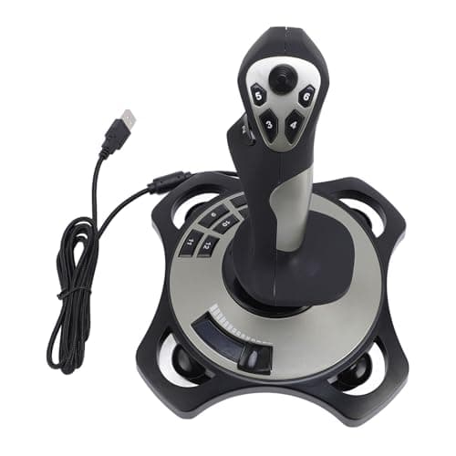 USB Flight Stick with Vibration Function Ergonomic Grip for Flight Simulation Games 7 8 10 11