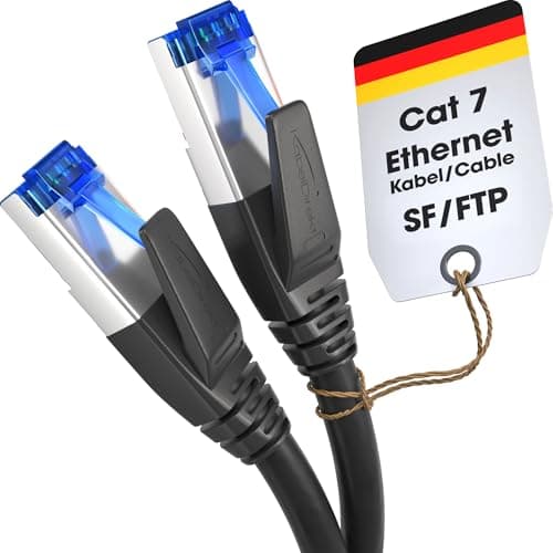 KabelDirekt – Cat 7 Network Cable 10Gbps – 5m | CAT7 Ethernet Cable and Internet Cable for high-speed networks/LAN, PC and PS5/Xbox