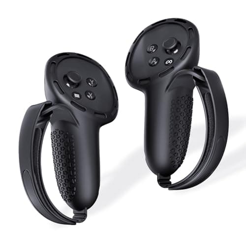 SUPERUS Controller Grips Cover for Meta Quest 3S/Quest 3, Anti-slip Texture - VR Accessories with Adjustable Knuckle Straps