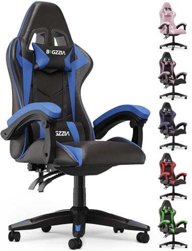 Bigzzia Gaming Chair Reclining PC Chair Ergonomic Design with Cushion