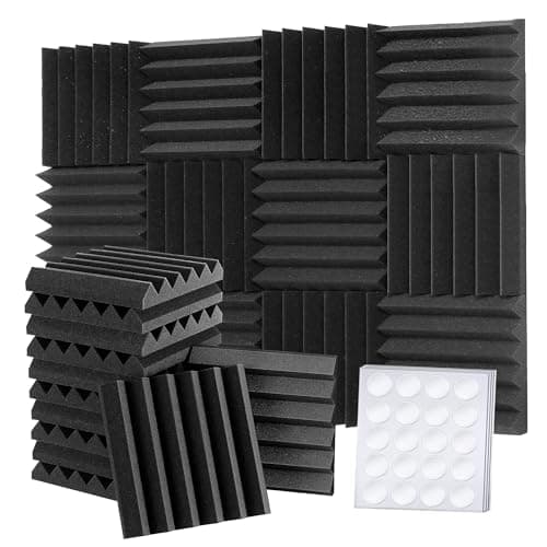 Foneso Acoustic Foam Panels 12Pack, Soundproofing Panels 12'' x 12'' x 2''