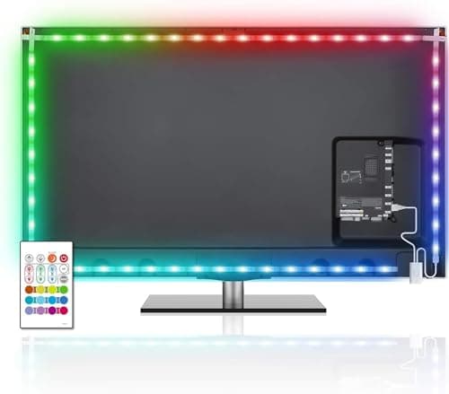 MYPLUS LED TV Backlight, LED Strip Light for 60-70" TV, 22 Scene Mode, Multi Dynamic Mode and DIY Function RGB SMD 5050 USB Powered Bias Lighting Kit with for PC Monitor Home Theater
