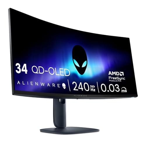 Alienware 34 Gaming Monitor - AW3425DW, WQHD (3440x1440), 240Hz, QD OLED