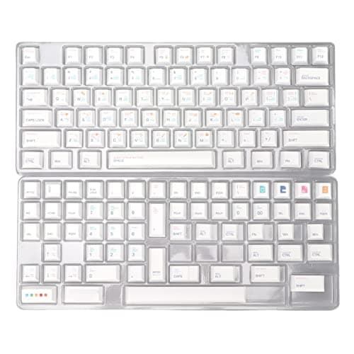 136 Keys PBT Keycaps Set, Mechanical Keyboard Keycaps with Original Height Profile, Five - Sided Dye - Sublimated Legends for DIY Custom Keyboard Builds (AI)