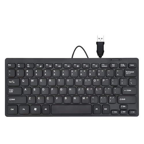 ZHSDUEWN Wired USB Mini Keyboard, Universal 78-Key Ultra-thin Keyboard, Slim Ergonomic Portable Mini Business Keyboards For Desktop Computer Laptop PC