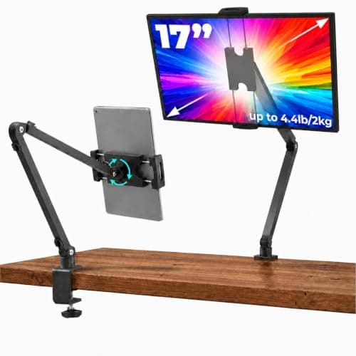 COOPER FlexArm Tablet Holder for Desk, Portable Monitor Stand, iPad Holder