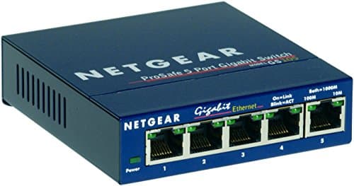 NETGEAR 5 Port Network Switch (GS105) | Unmanaged Gigabit Switch | Ethernet Splitter | Ethernet Hub | Desktop or Wall Mount