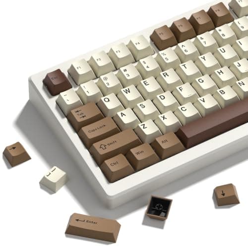 dagaladoo Double Shot PBT keycaps Coffee, Cherry Profile Keyboard Keycaps