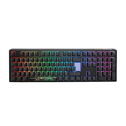 Ducky One3 Classic Black Full Size RGB Red Cherry MX Switch Keyboard - UK Layout