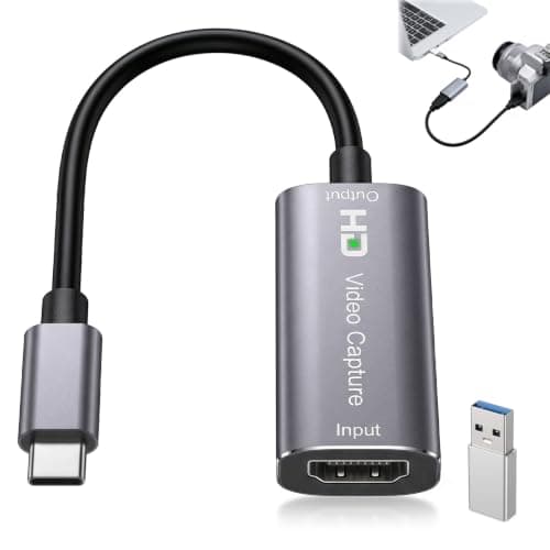 Video Capture Card, 4K USB 3.0 HDMI to USB C Capture Card for Streaming