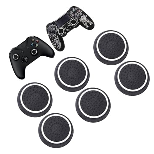 6 PCS Thumb Grips, Silicone Non-slip Controller Grips | Controller Thumb Grips Compatible with PS5 PS4 PS3 PS2 Series X S Switch Pro Controller Grip